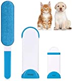 iHomy _Anti-borstel voor huisdieren - Herbruikbare magic cleaning brush om huisdierhaar te verwijderen met zelfreinigende verwijder hondenkattenhaar (blauw)