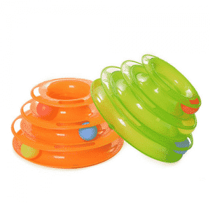 Speelgoed voor kat spiraalvormige toren met ballen partij